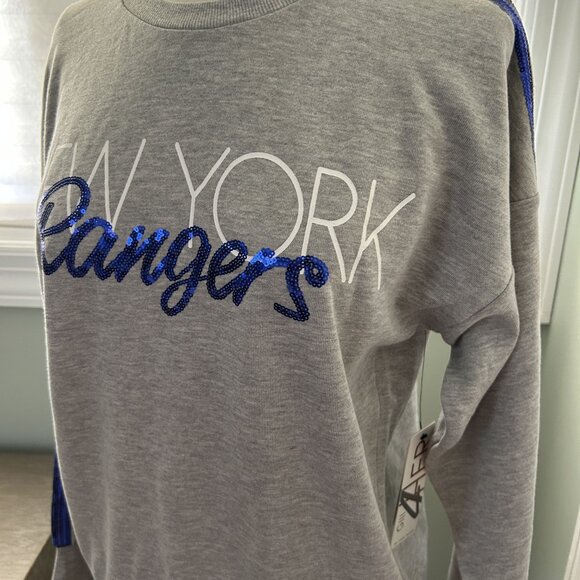 Women's G-III 4Her Penalty Box Pullover Sweatshirt, Rangers, Medium, NWT - Picture 4 of 11